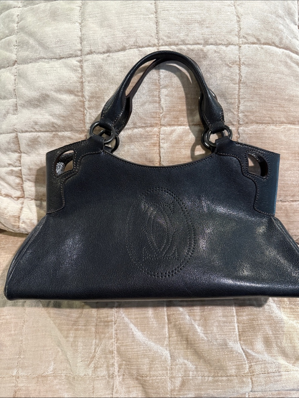 Cartier Marcello black leather bag worn once